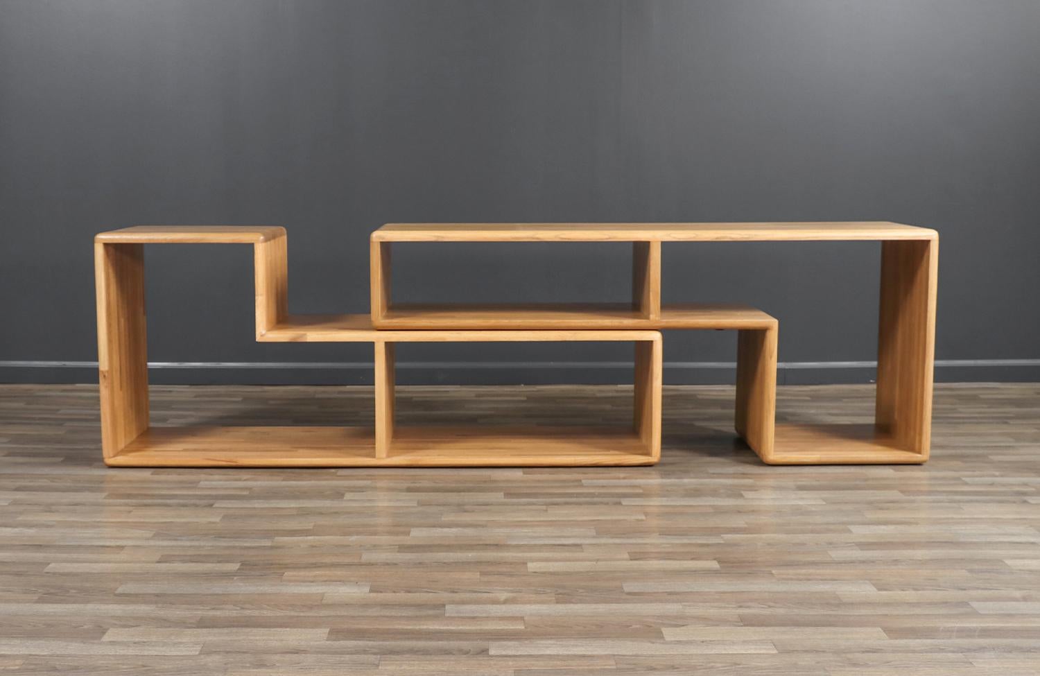 American Expertly Restored -  Mid-Century Modern Modular Oak Bookshelves System