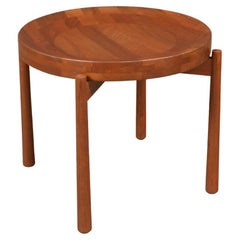 Restaurada por expertos - Mesa auxiliar con bandeja reversible, moderna de mediados de siglo, de Dux
