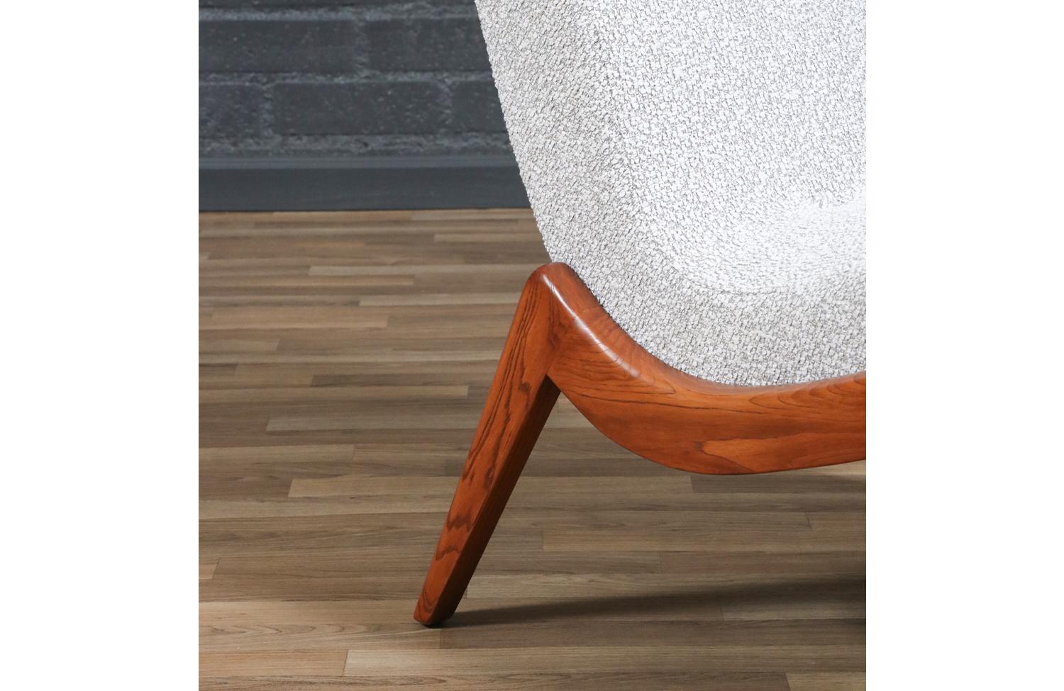 Restaurada por expertos - Silla Slipper Esculpida Moderna de Mediados de Siglo en venta 2