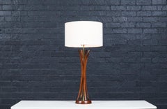 Expertly Restored - Mid-Century Modern Sculpted Table Lamp by Roller Lamp Co.
