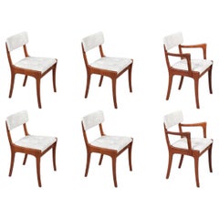 Expertly Restored-Mid Century Modern Teak & Tweed Dining Chairs by Peter Hayward