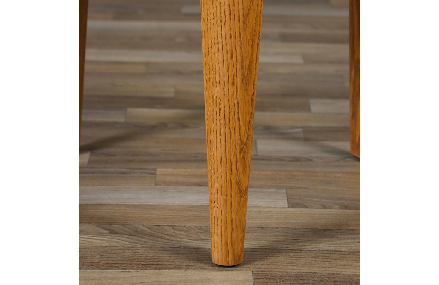 Expertly Restored - Mid-Century Modern Triangular Oak Tri-Leg Side Tables For Sale 5