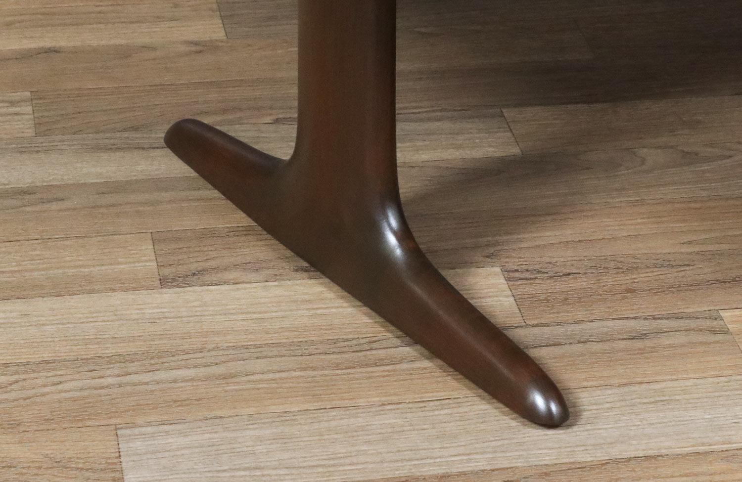 Expertly Restored - Mid-Century Modern Two-Tier Sculpted Bookshelf For Sale 2