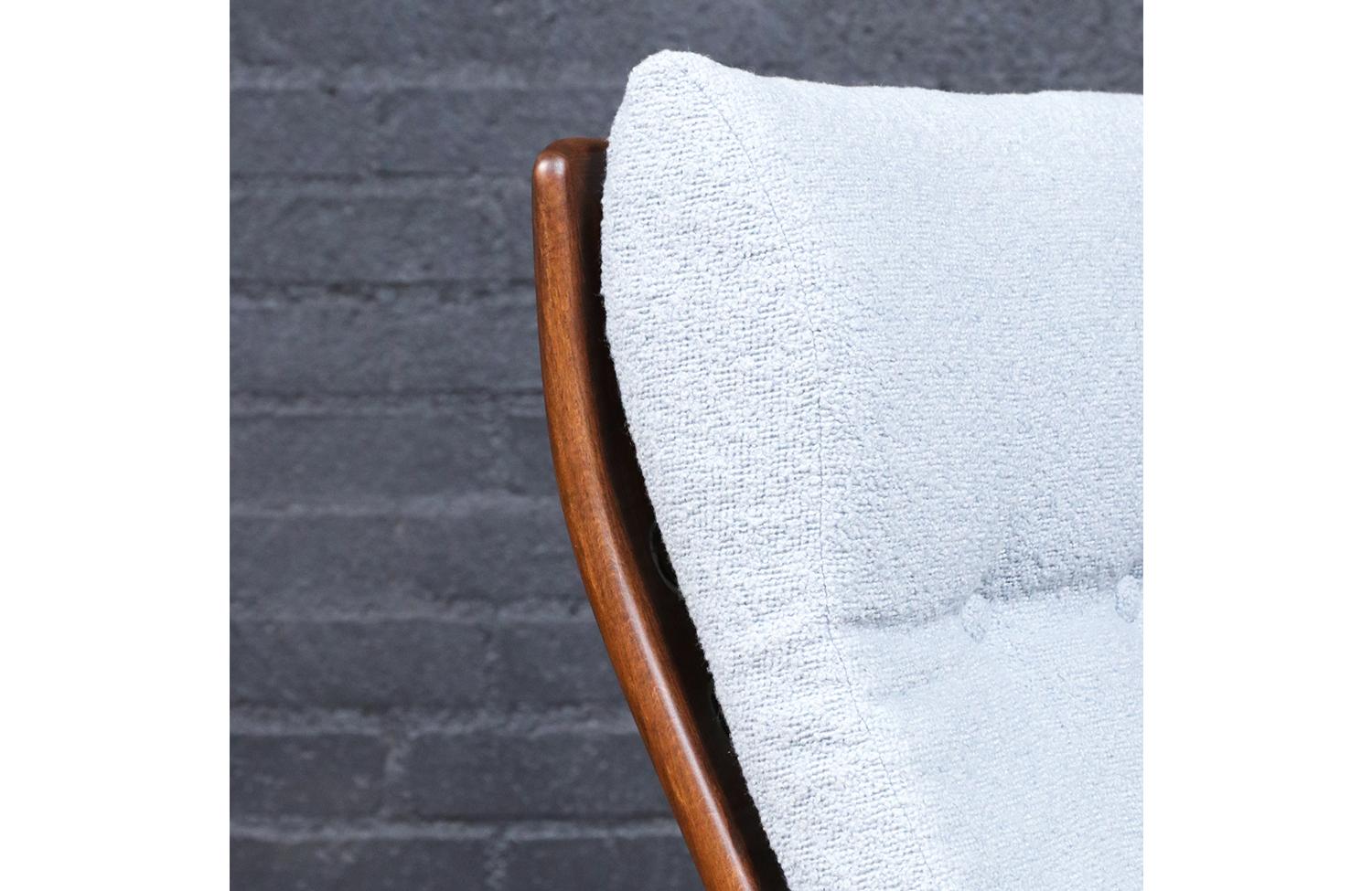Restaurada por expertos - Silla reclinable de mediados de siglo de Ib Kofod-Larsen para S. en venta 7