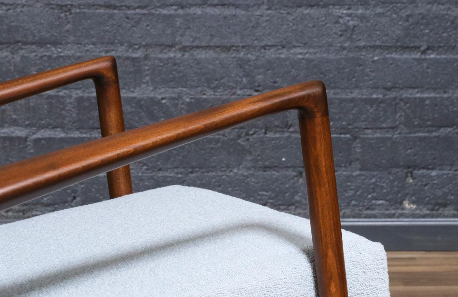 Restaurada por expertos - Silla reclinable de mediados de siglo de Ib Kofod-Larsen para S. en venta 1