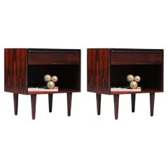 Expert en restauration - Mid-Century Rosewood Night Stands w/ Bookcase by Westnofa