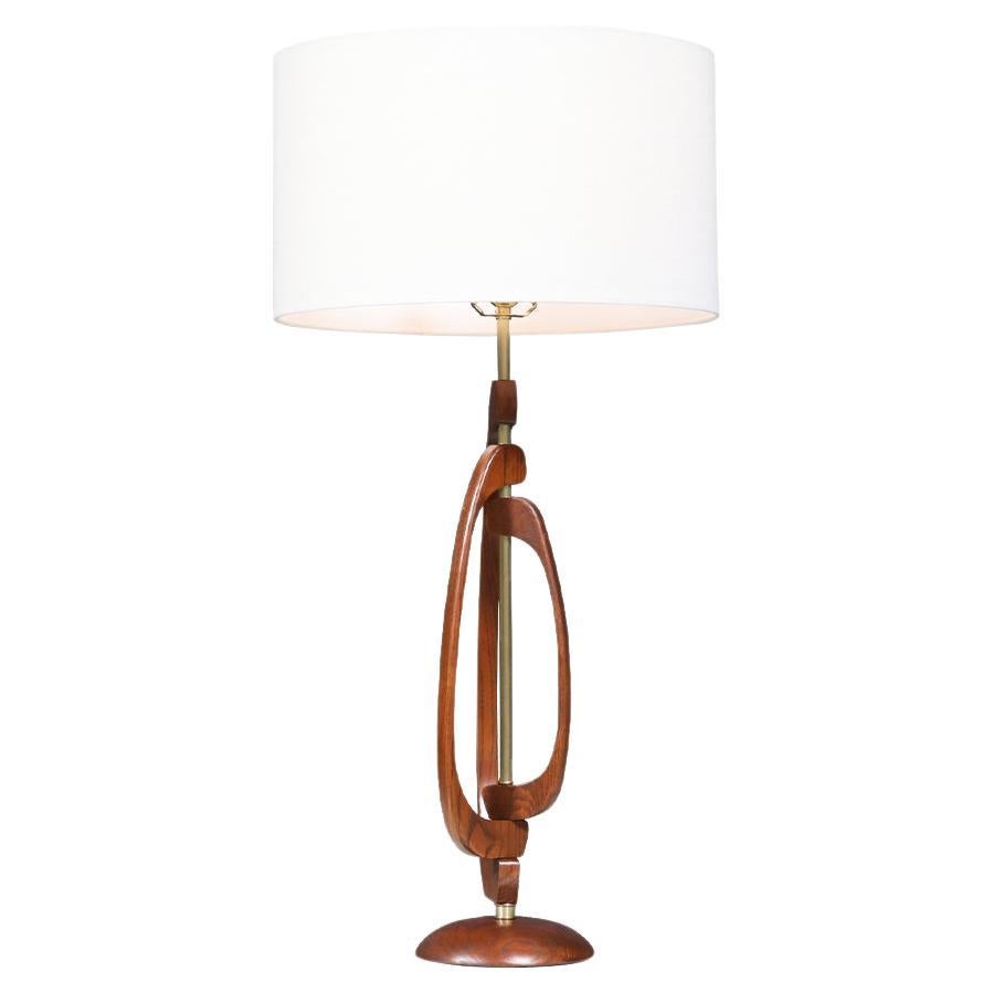 Expertly Restored - Mid-Century Sculpted Table Lamp by Roller Lamp Co.