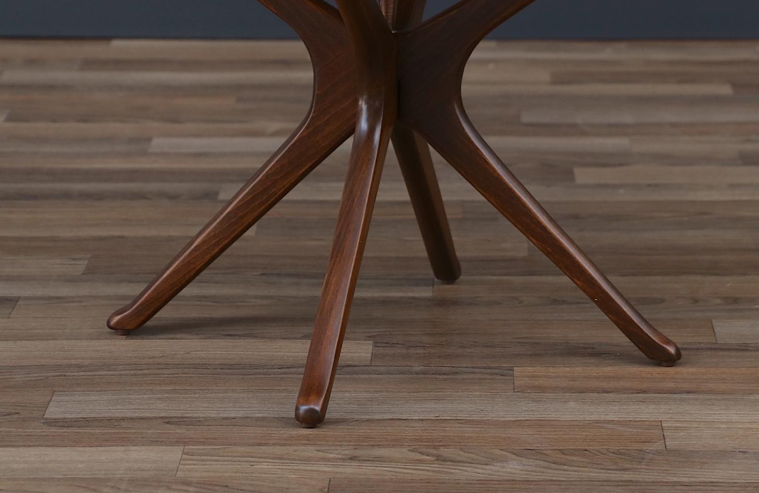 Mid-20th Century Expertly Restored - Mid-Century Sculptural Jax Side Table with Travertine Top