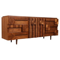 Expertly Restored - Mid-Century "Staccato" Brutalist Dresser by Lane