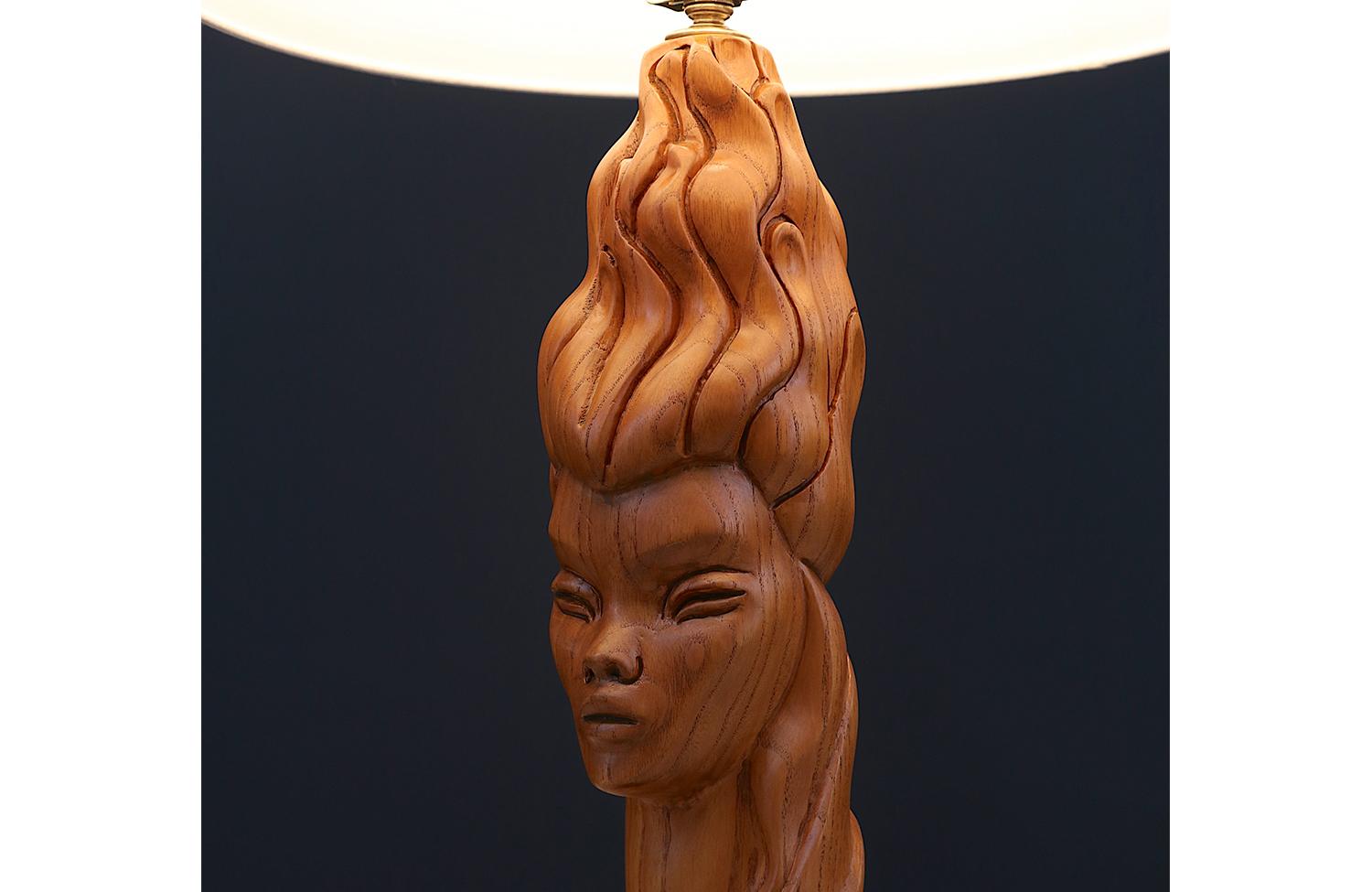 Mid-20th Century Expertly Restored - Mid-Century Woman Figure Table Lamp by Lighthouse Co. For Sale
