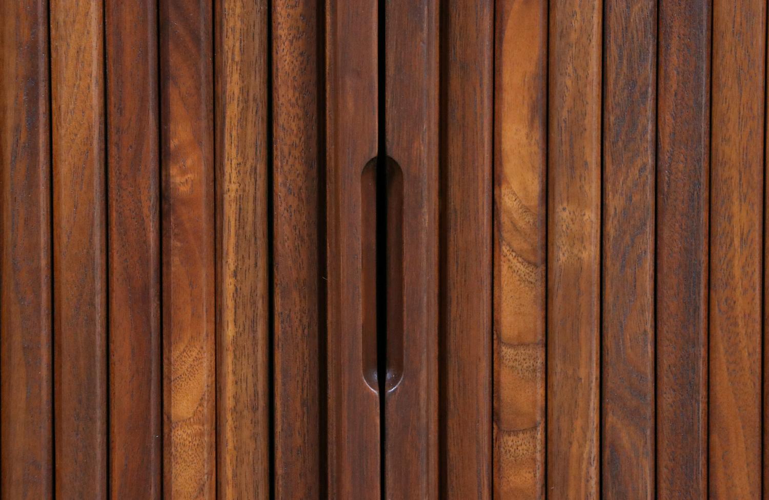 Expertly Restored - Milo Baughman Tambour-Door Credenza for Glenn of CA 1