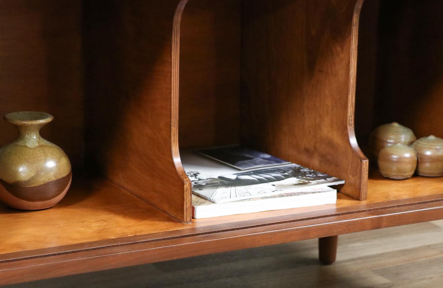 Expertly Restored - Milo Baughman Tambour-Door Credenza for Glenn of CA 2