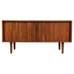 Expertly Restored - Milo Baughman Tambour-Door Credenza for Glenn of CA