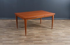 Expertly Restored - Niels Moller Model-12 Expanding Teak Draw-Leaf Dining Table