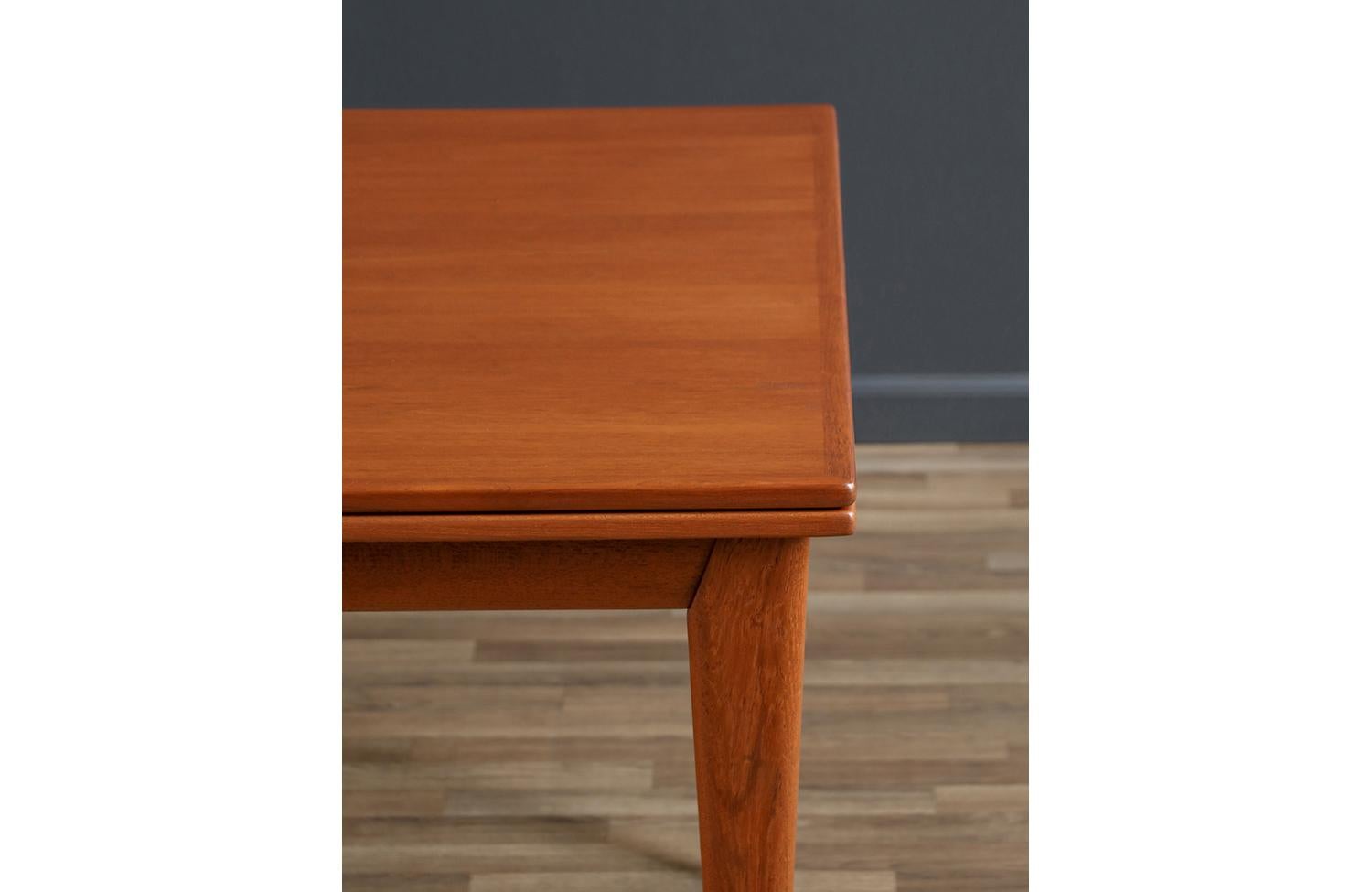 Expertly Restored - Niels Moller Model-12 Expanding Teak Draw-Leaf Dining Table 3