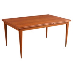 Expertly Restored - Niels Moller Model-12 Expanding Teak Draw-Leaf Dining Table