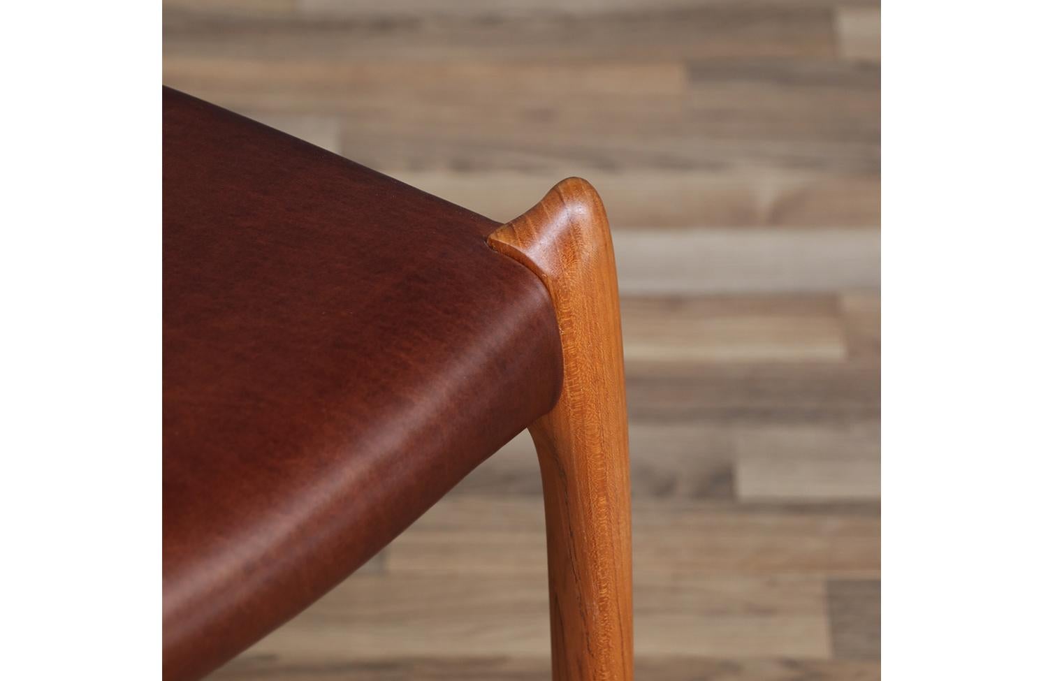 Expertly Restored - Niels Moller Model-78 Teak & Leather Desk Chair 7