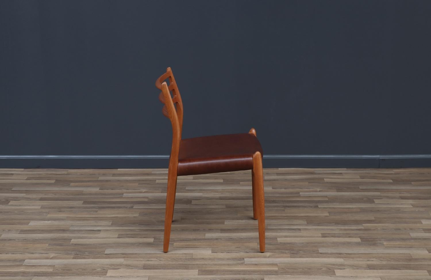 Danish Expertly Restored - Niels Moller Model-78 Teak & Leather Desk Chair