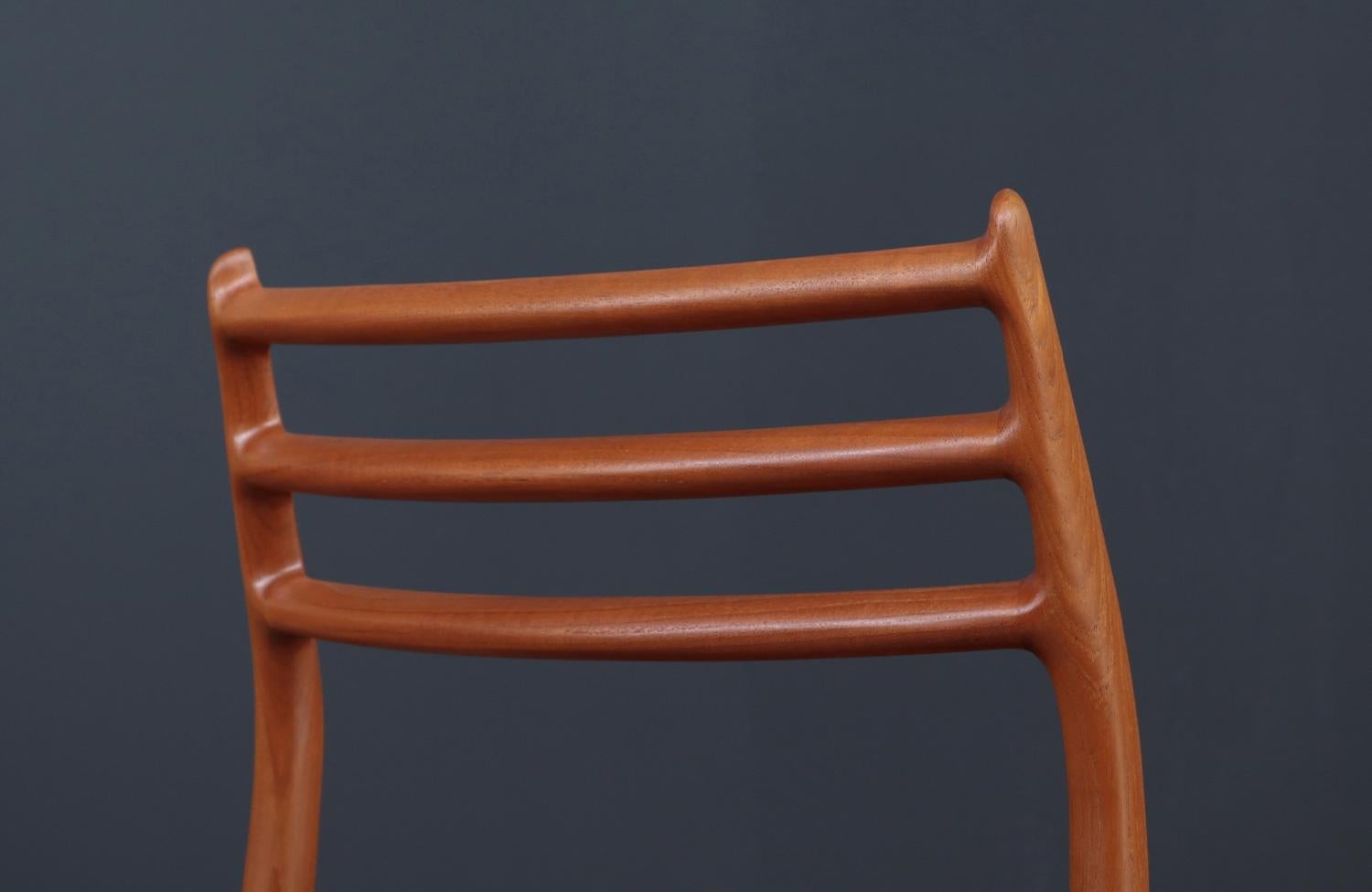 Expertly Restored - Niels Moller Model-78 Teak & Leather Desk Chair 2