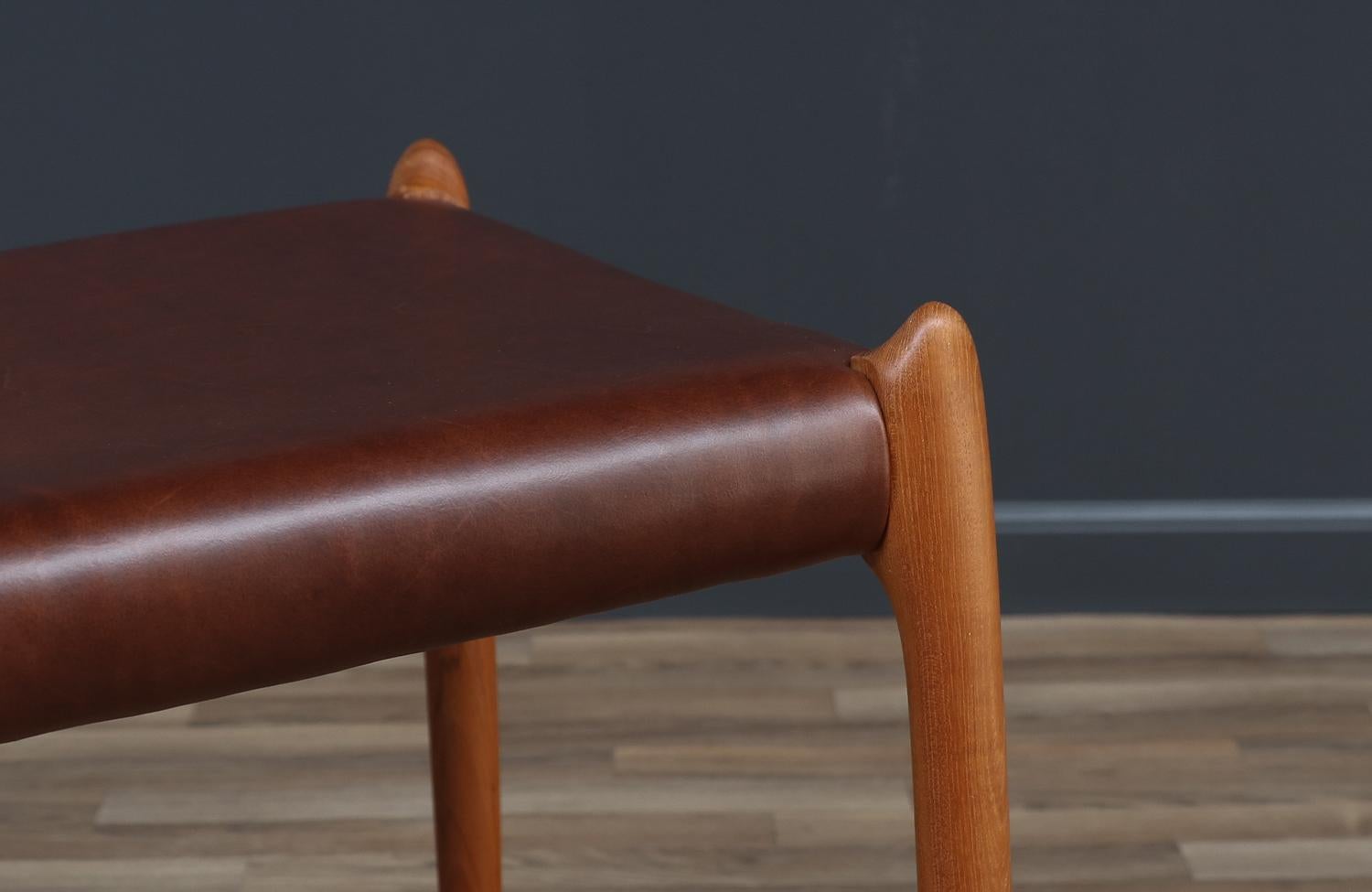 Expertly Restored - Niels Moller Model-78 Teak & Leather Desk Chair 3