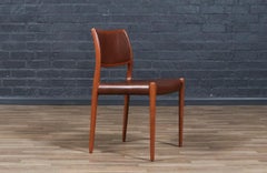 Expertly Restored - Niels Moller Model-80 Teak & Cognac Leather Chair
