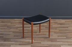 Expertly Restored - Niels Moller Model-80A Teak & Leather Stool