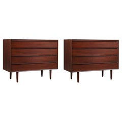 Expertly Restored - Pair of Scandinavian Modern Rosewood Dressers by Westnofa 