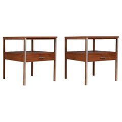 Expertly Restored - Paul McCobb "Linear Group" Night Stands for Calvin Furniture
