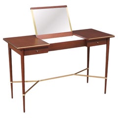 Expertly Restored - Paul McCobb “Irwin Collection” Mahogany & Brass Vanity