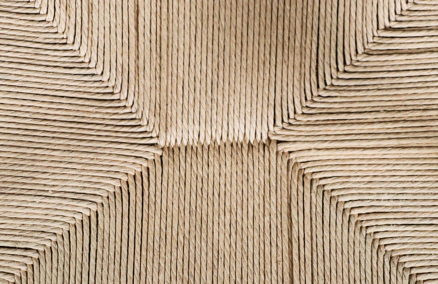 Fachmännisch restauriert - Peter Hvidt Modell-317 Teak & Rush Chord Desk Arm Chair im Angebot 5