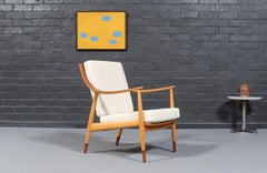 Restaurata con perizia - Sedia da salotto in teak e betulla Peter Hvidt modello FD-146