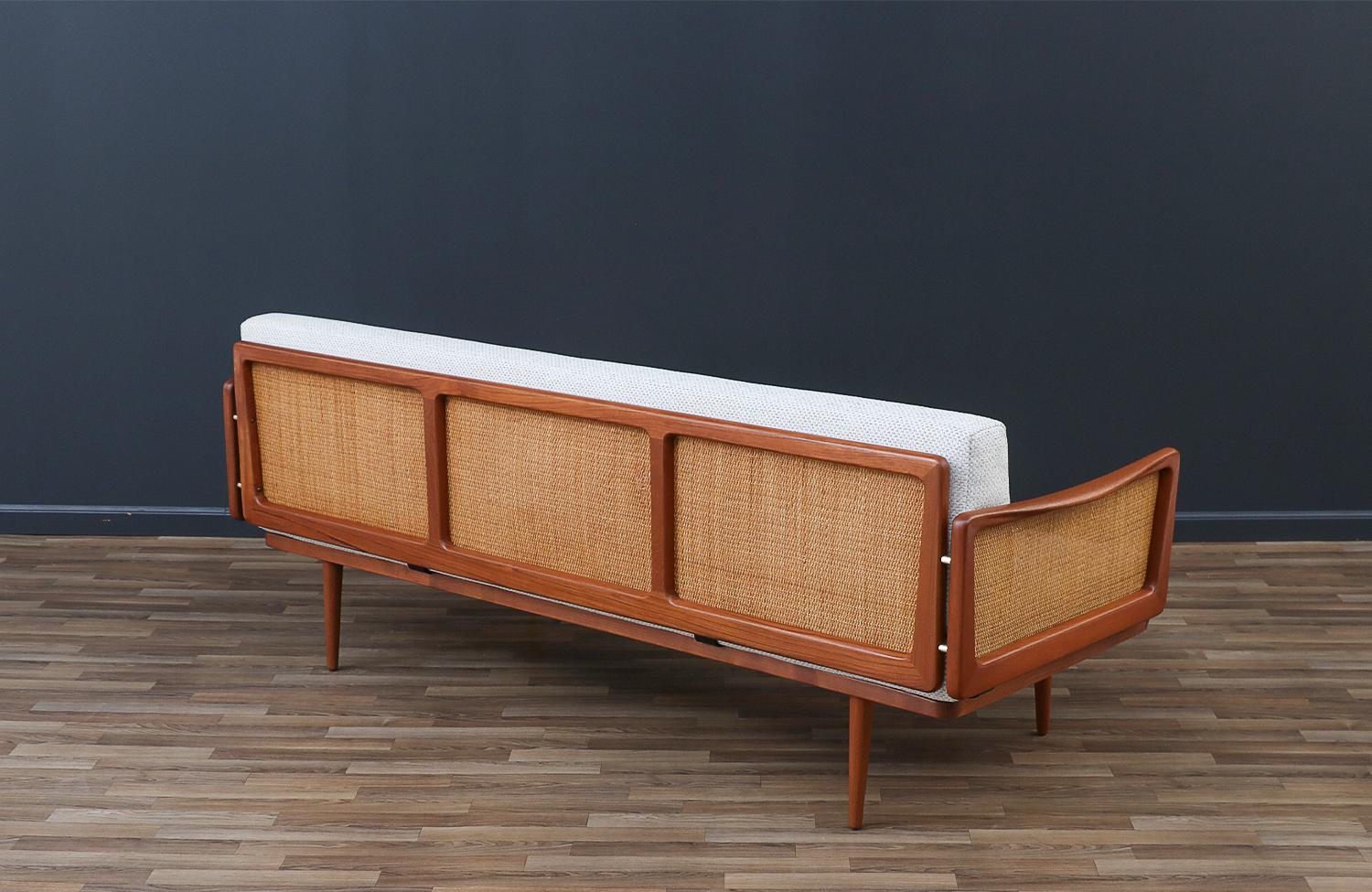 Danish Expertly Restored - Peter Hvidt & Orla Mølgaard-Nielsen Teak & Cane Daybed Sofa For Sale
