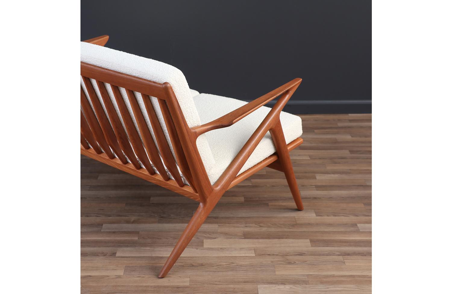 Expertly Restored - Poul Jensen Teak Love Seat Sofa for Selig For Sale 4