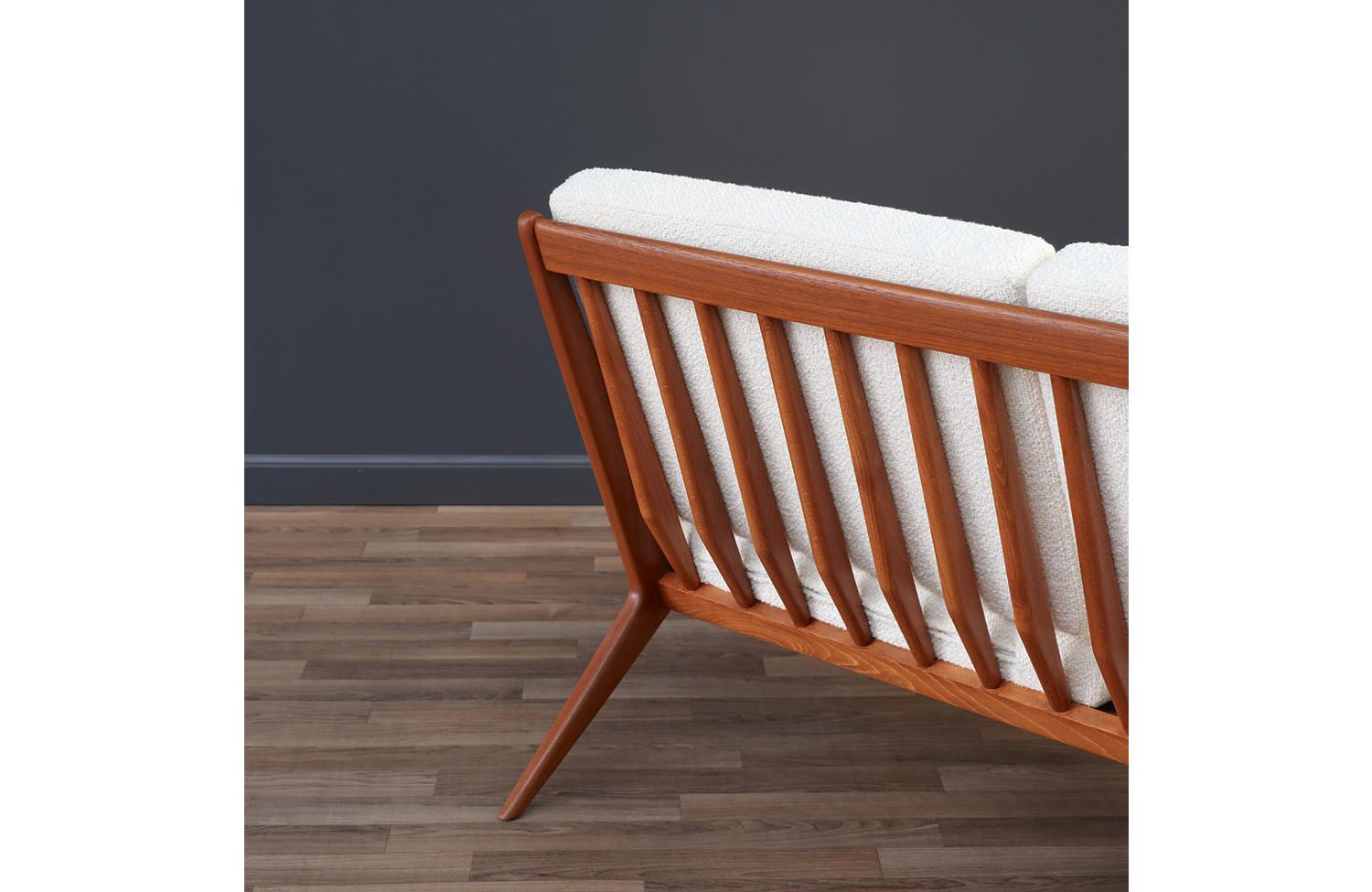 Expertly Restored - Poul Jensen Teak Love Seat Sofa for Selig For Sale 5