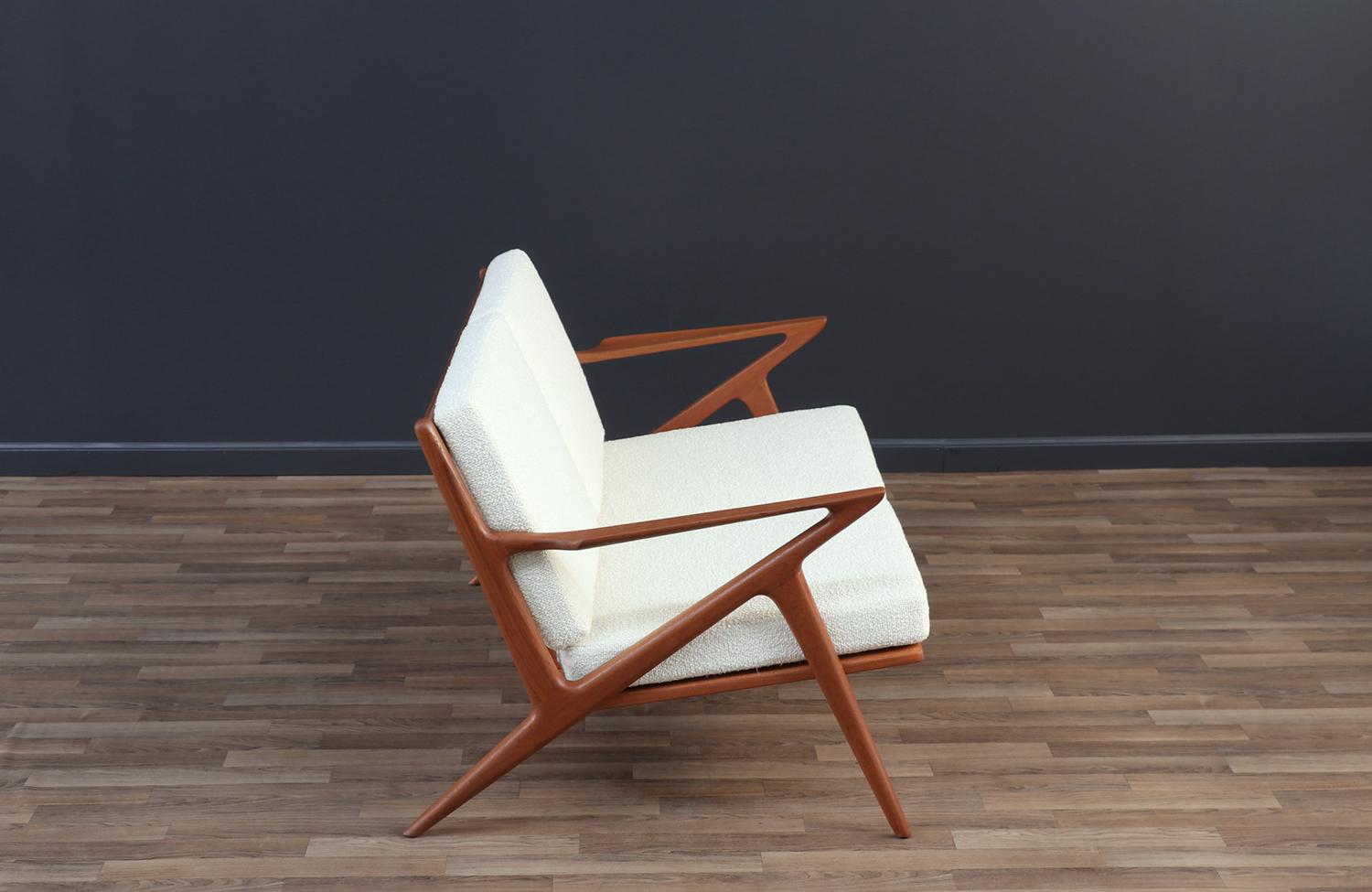 Mid-Century Modern Expertly Restored - Poul Jensen Teak Love Seat Sofa for Selig For Sale