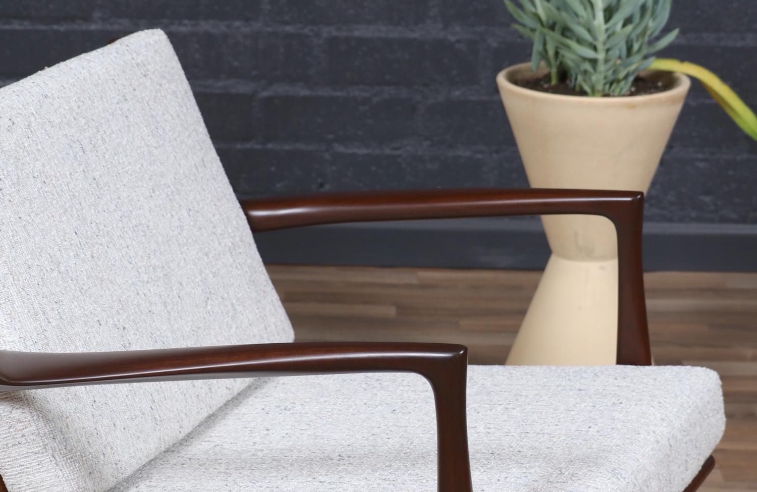 Expertly Restored - Sculpted Lounge Chairs by Ib Kofod-Larsen for Selig 5