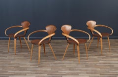 Expertly Restored - Set of 4 "Pretzel" Armchairs by Norman Cherner for Plycraft