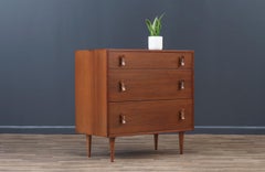 Expertly Restored - Stanley Young Walnut 3-Drawer Chest for Glenn of California