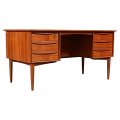 Expertly Restored - Svend A. Madsen Teak Desk w/ Bookcase for Falster
