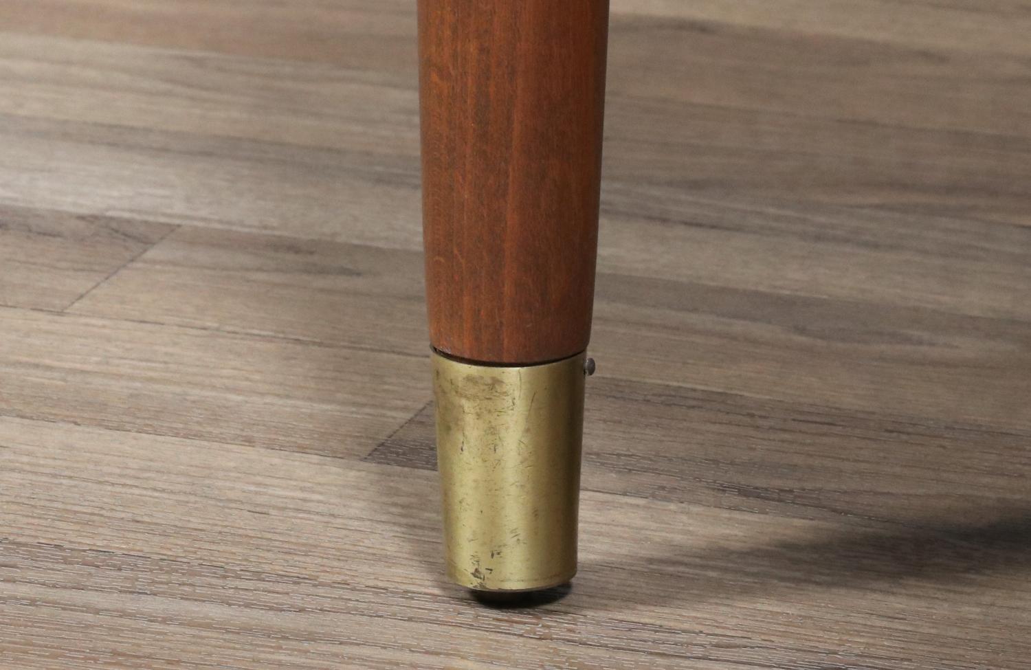 Expertly Restored-Swedish Modern Boucle & Leather Stool by Folke Ohlsson for Dux For Sale 3