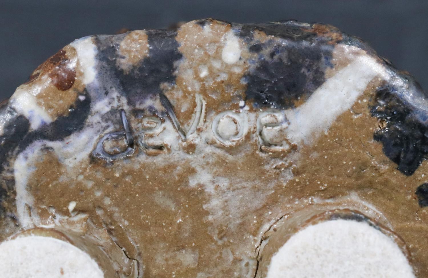 Restaurata con perizia - Scultura brutalista d'epoca in ceramica smaltata, firmata DeVoe in vendita 3