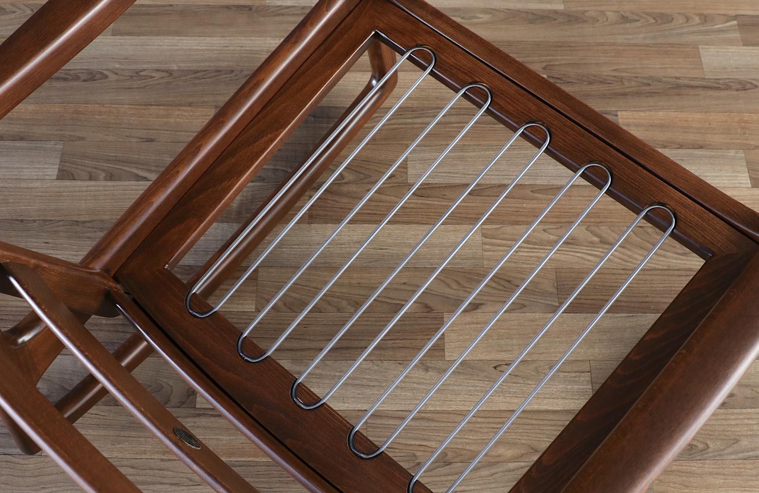 ExpertlyRestored-Ole Wanscher Model FD-120 Walnut Rocking Chair for France & Son 6