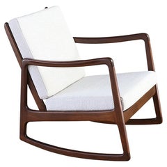 ExpertlyRestored-Ole Wanscher Model FD-120 Walnut Rocking Chair for France & Son