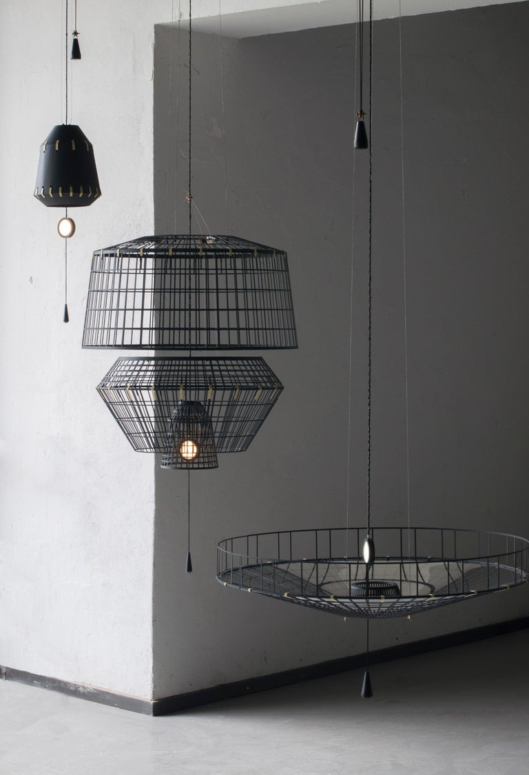 Contemporary Exploded View Eclipse, Pendant Light, Special Handmade in Europe by Vantot  For Sale