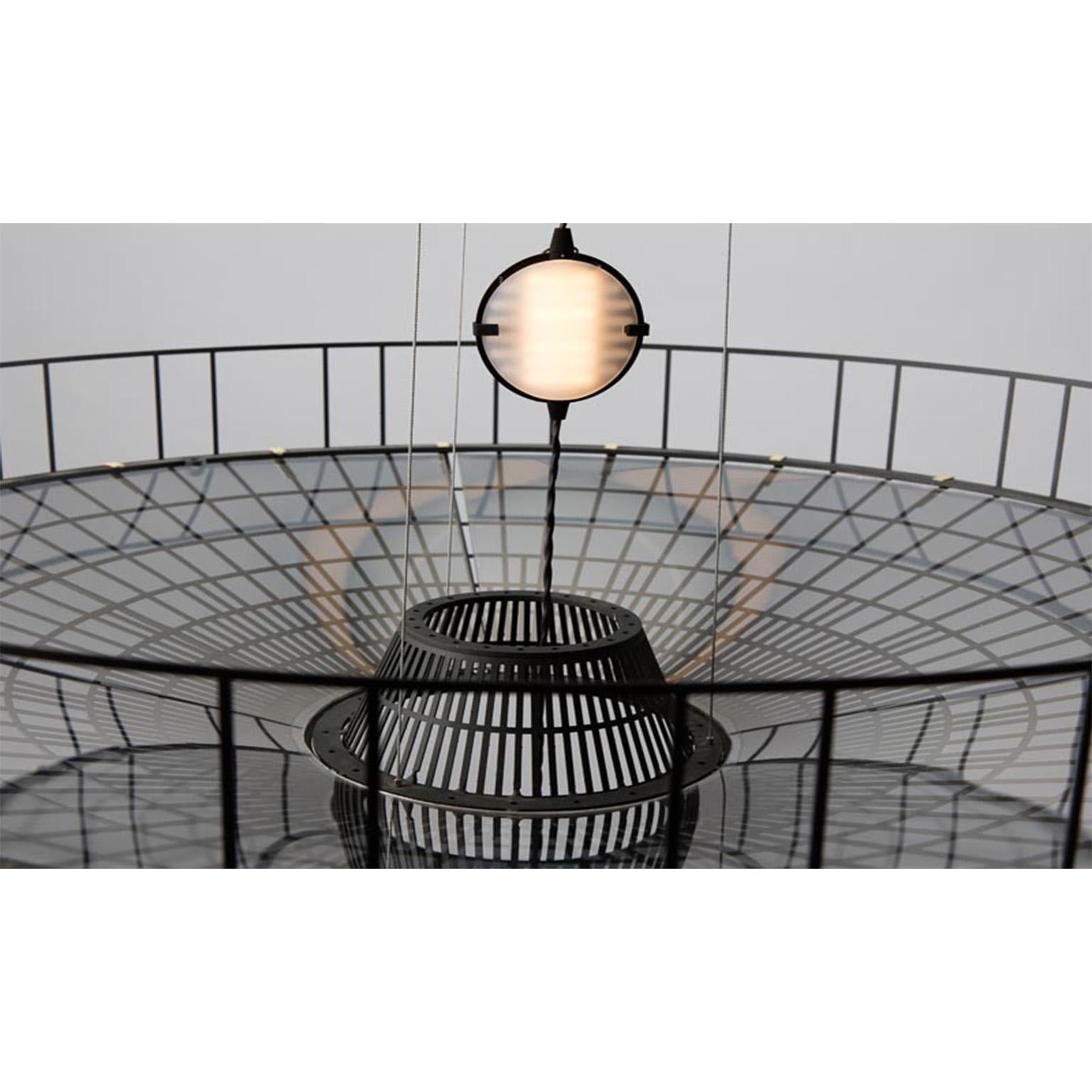 Art Deco Exploded View Lunar, Pendant Light, special handmade in Europe, by Vantot