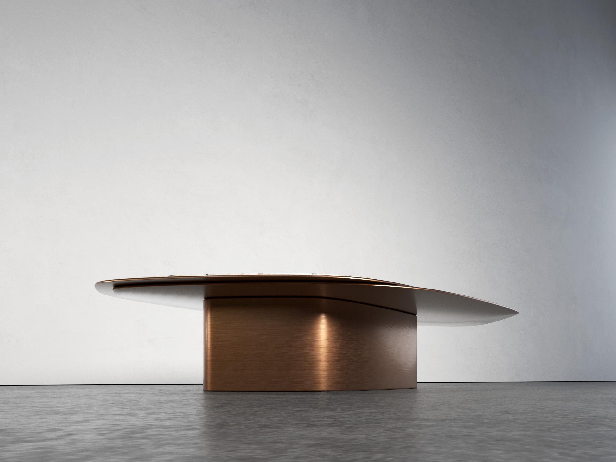 Table basse Explore III en bronze et Calacatta en édition limitée de Grzegorz Majka en vente 3