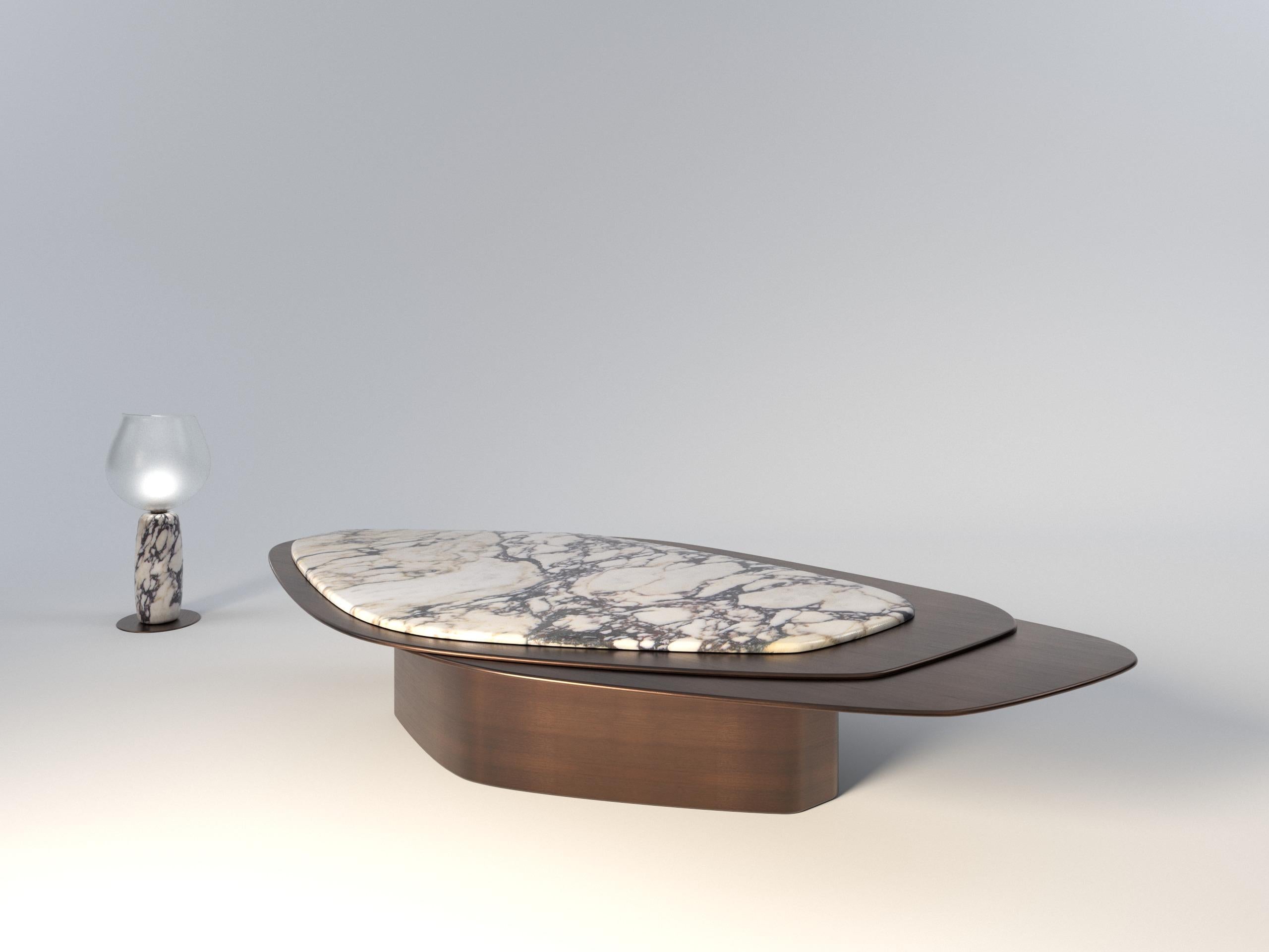 Table basse Explore III en bronze et Calacatta en édition limitée de Grzegorz Majka en vente 4
