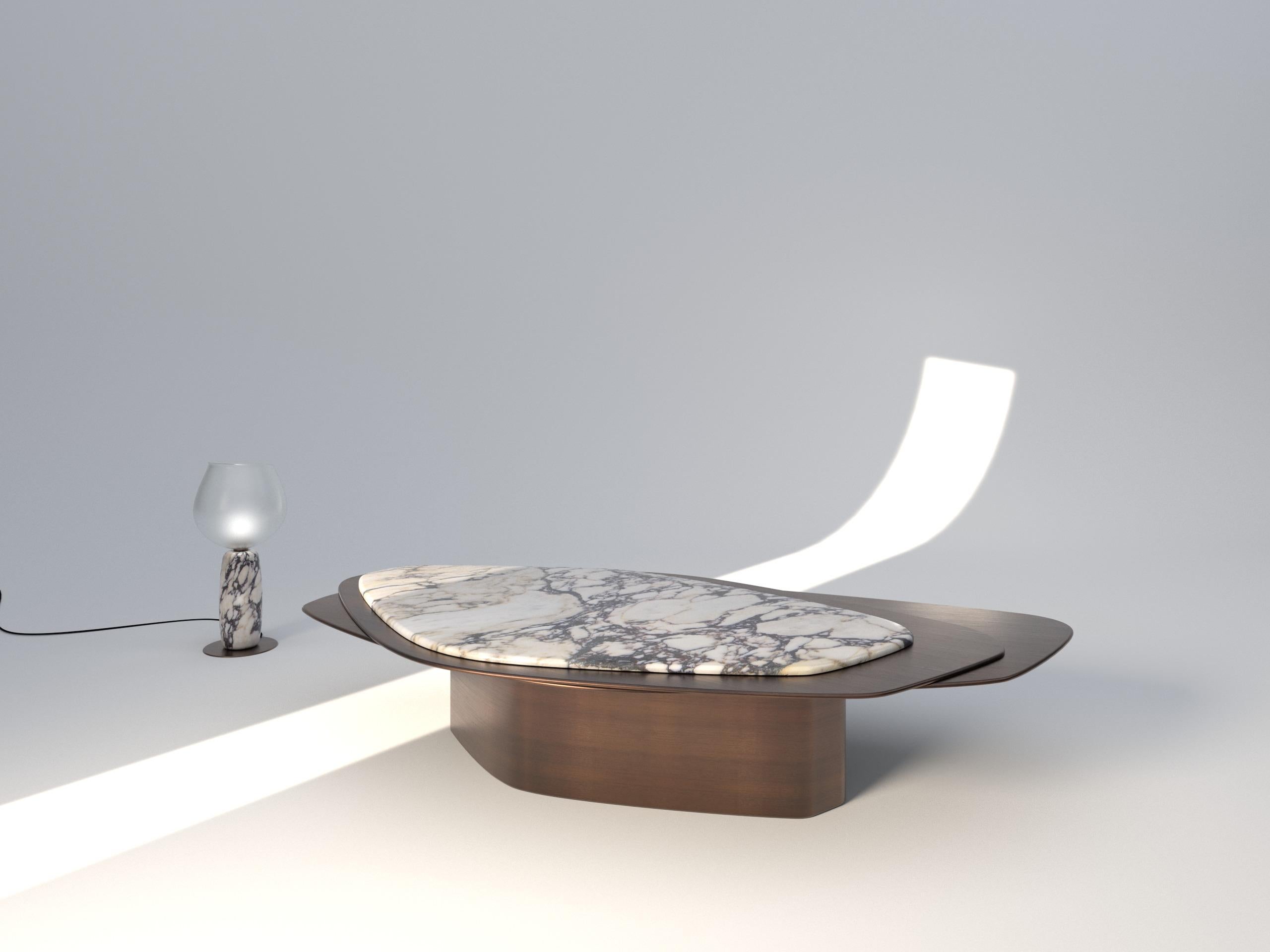 Table basse Explore III en bronze et Calacatta en édition limitée de Grzegorz Majka en vente 8