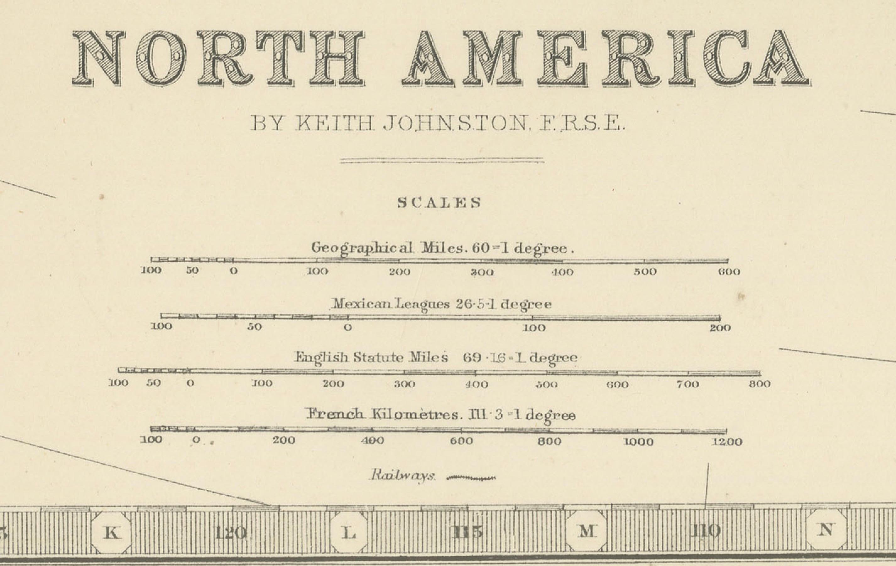 20ième siècle Explorez l'Amérique du Nord en 1903 - Carte ancienne très détaillée en vente