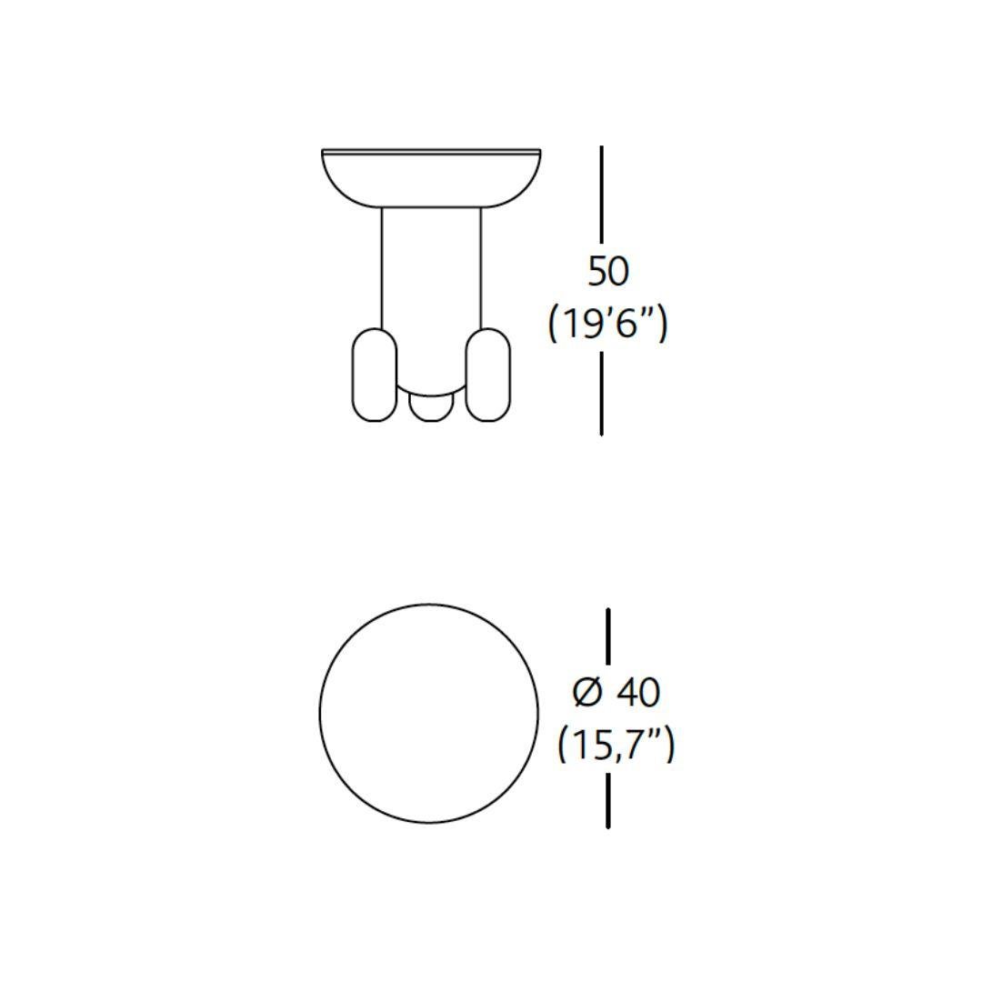 XXIe siècle et contemporain Table d'appoint ronde Explorer de Jaime Hayon biege et fibre de verre laqué bleu  en vente